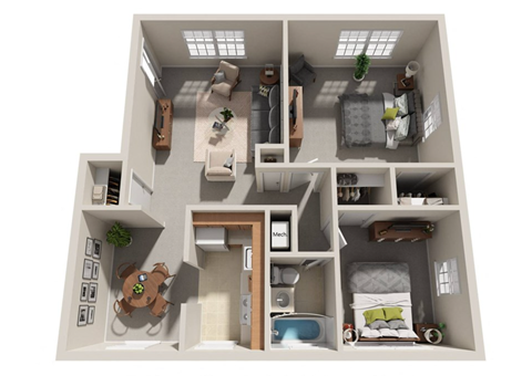 2 bed 1 bath at Highland Ridge Apartments, Capitol Heights, MD, 20743